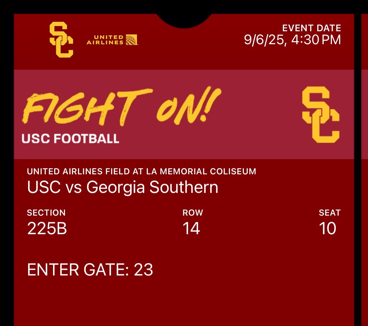 USC VS GEORGIA SOUTHERN 