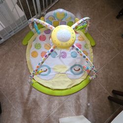 Baby Activity Gym with Playmat, Piano, Rotatable Mobile, Star Protector 