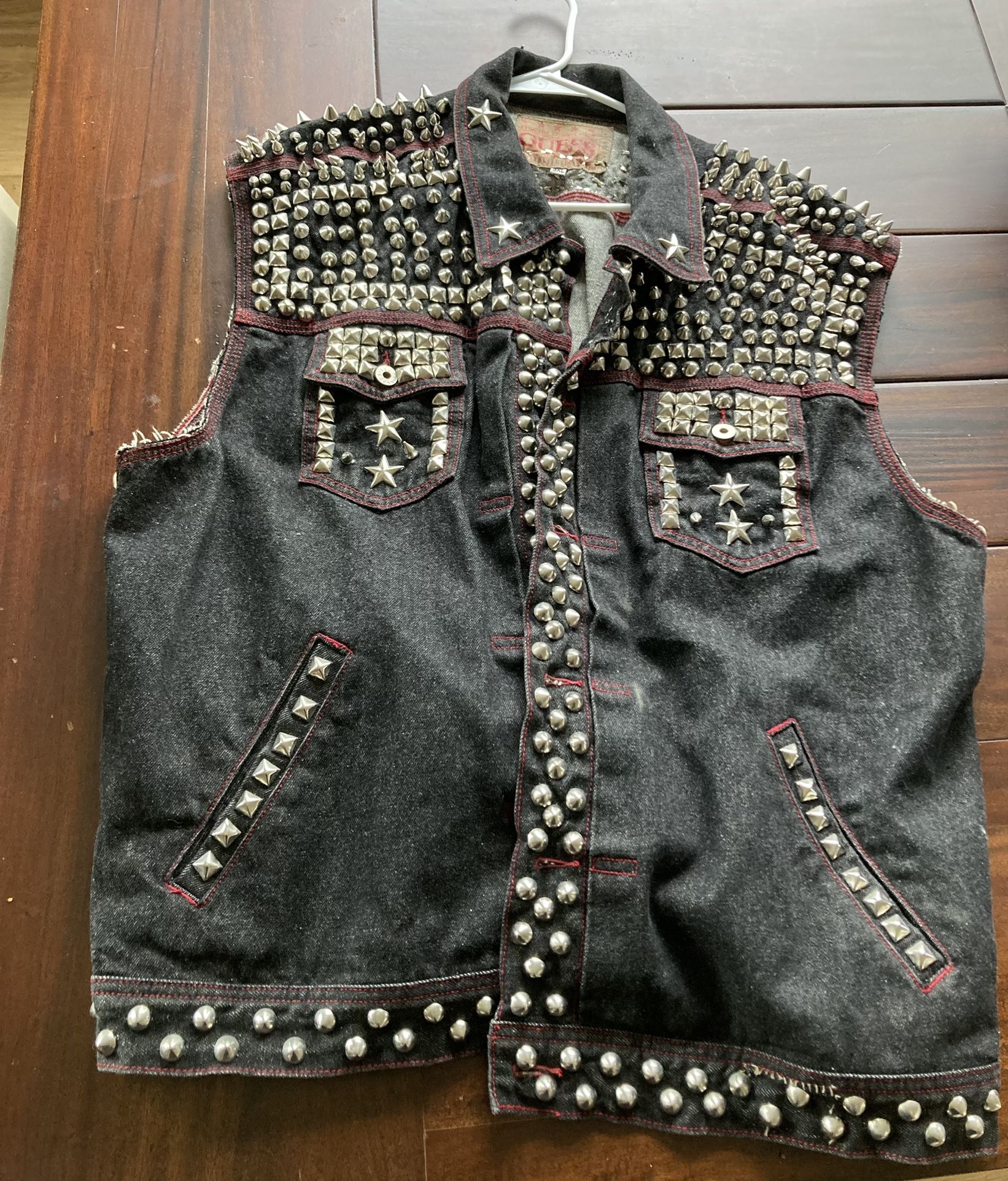 Battle Vest Jacket Spiked Punk Hardcore Metal Studs & Spikes No Patches 3XL