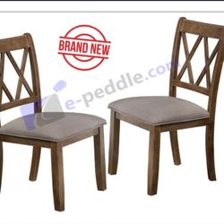 Dining Chairs "Luxembourg Collection" by Best Master Furniture -18" Seat Height (Set of 2) - Antique Natural Oak