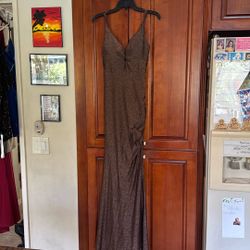 Gold/Copper sparkly Formal Dress