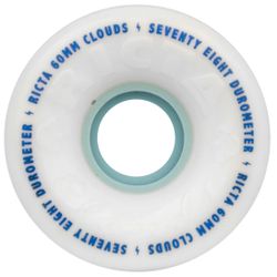 Ricta Clouds 60mm 78a White Blue Core Skate Wheels 