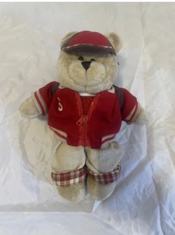 Starbucks coffee Bearista 2004 Back to School Bear  Plush   Varsity Jacket. NWT