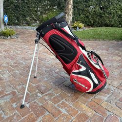 Red/Black Taylormade Winn Dixue Jacksonville Open Golf Bag w/ Legs
