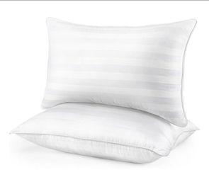 Dioris Pillows Queen Size Set of 2 - Supportive Down Alternative Hotel Quality Fluffy Bed Pillows for Sleeping - Breathable Soft Microfiber Fill Sk
