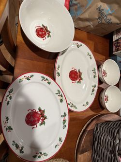 New Christopher Radko Traditions Holiday Celebration Serving Wear