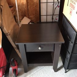 1 Espresso Night/End Table $15 size 20.75 L x 17.5 W x 12.25 H
