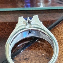 Dallas Cowboys Solid White 14K Gold Ring