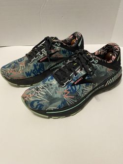 Brooks Adrenaline GTS 22 Women’s Size 9.5 Running Shoes, Tropical Black Yucca Flamingo