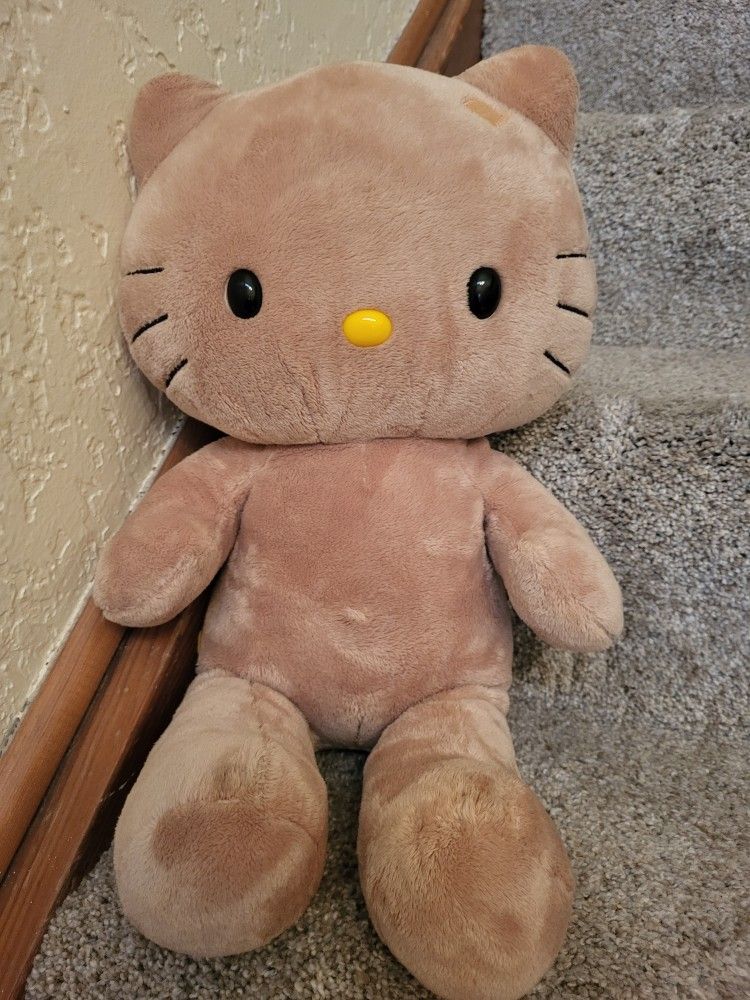 Hello Kitty Sanrio 18" Build a Bear Plush Tan No Bow