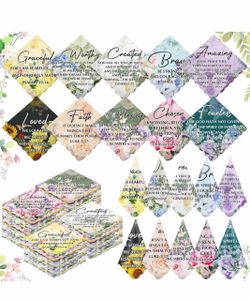 60 Pcs Church Gifts Bulk Handkerchiefs for Women Prayer Cloth Christian Handkerchiefs Bible Verse