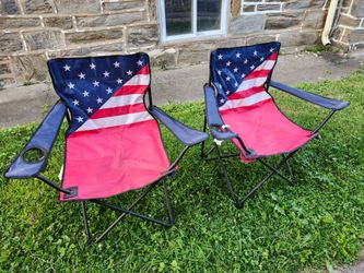 American Flag Folding Chair Set of 2