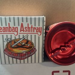 Vintage Beanbag Ashtray Red