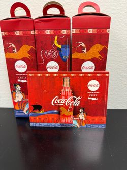 Coca Cola collectors bottles from Europe Greece 3 total new