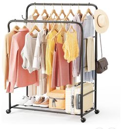 coat rack double rods cloth bedroom laundry living room