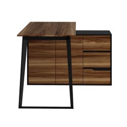 54.3 '' W L-Shaped Computer Desk With 40 '' W Little Bookcase