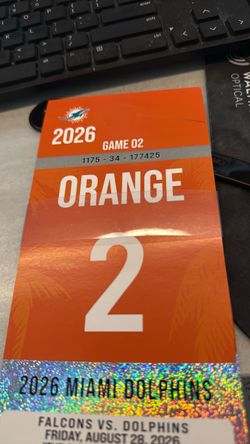 Orange parking pass fins versus Falcons