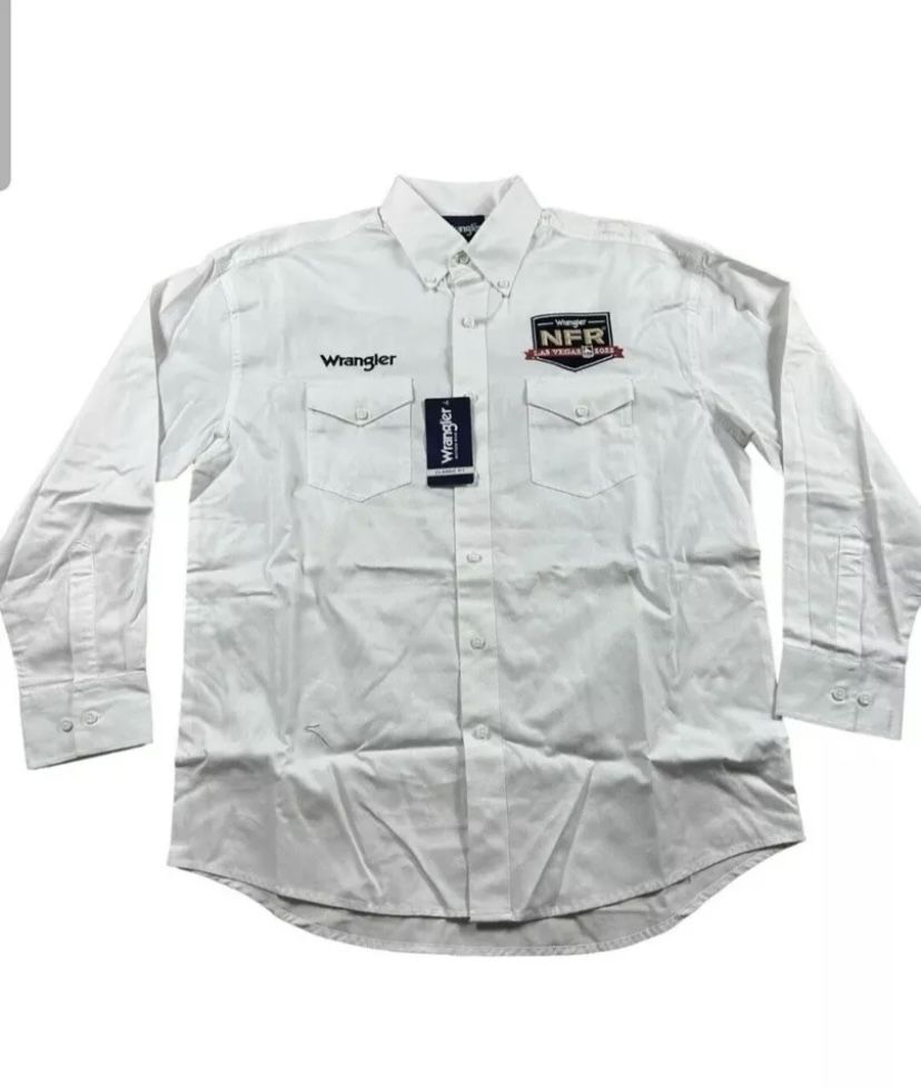 Wrangler NFR National Finals Rodeo Las Vegas 2022 Western Button Down Shirt new