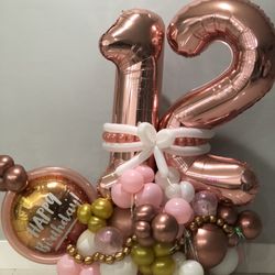 Balloons Bouquet Rose Gold