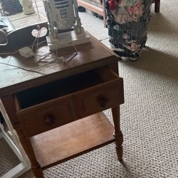 Vintage Wooden Side Table 