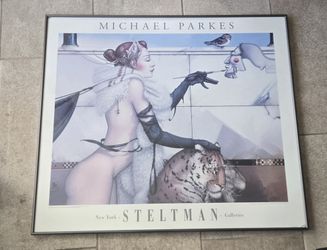 Michael Parkes The Creation 31x27 Framed Art Print Surrealism Tiger
