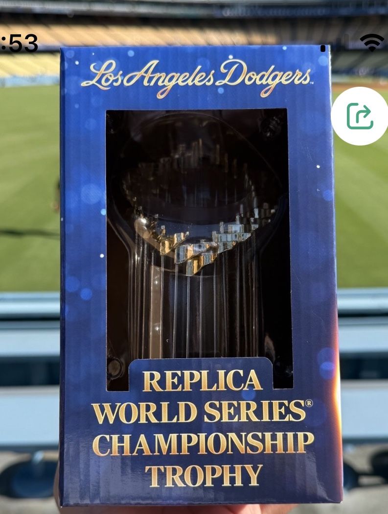 Dodgers WS Replica Trophy