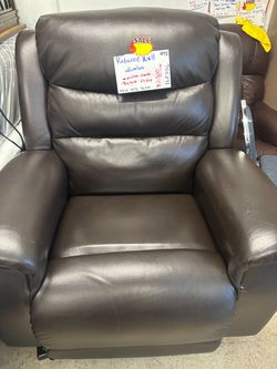 Power Big LEATHER Rocking recliner with lumbar Lazy boy