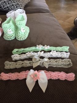 Baby Headbands and Booties For Sale