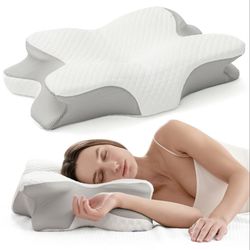 Cervical Pillow for Cozy Sleep, Odorless Ergonomic Contour Memory Foam, Orthopedic Bed Pillow for Side, Back, and Stomach Sleepers