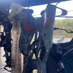 6 -Renaissance Festival  Costumes 2005 era high quality -3 pair real leather boots -8.5 UNISEX