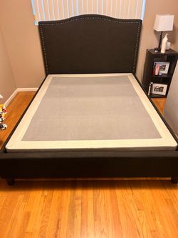 Dark GreyQueen bed frame and base board