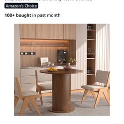 Round Wood Dining Table For 2