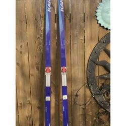 Karhu Bearclaw Waxless 205cm Classic Cross Country Ski Salomon Flex 105 Binding 