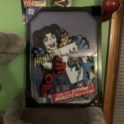 DC Comics Harley Quinn & Batman Framed Art Print
