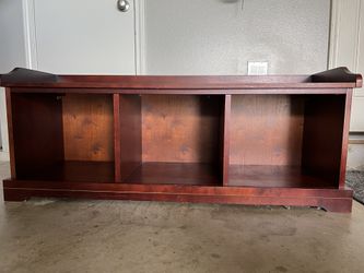 Mahogany Wooden Storage Bench Entryway Set Or Mud Room Entry 