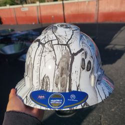 White Skull Fiberglass Hard Hat