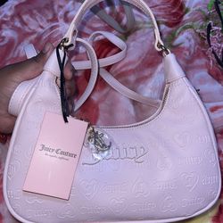 New Juicy Couture shoulder hobo bag Semi charmed In Light Pink