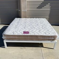 King Bed Frame With Mattress 