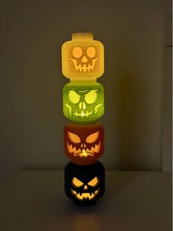 Halloween Lego Jack O Lantern Stack