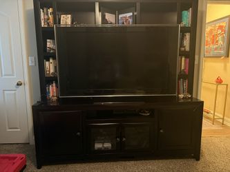 Black Entertainment Center Wall Unit