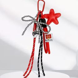 Keychain Set Star Bow Charms Bag Accessory