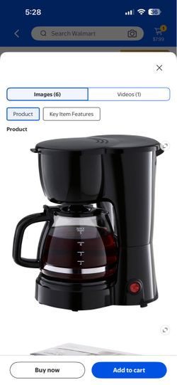 Like new Black 5-Cup Drip Coffee Maker