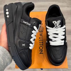 LV Black & White Trainer Sneakers