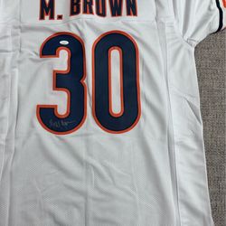 Mike Brown Signed Autograph Custom Jersey-PSA Coa Sticker Only-Chicago Bears
