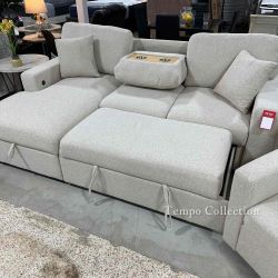 SLEEPER SOFA WITH MATCHING SWIVEL CHAIR