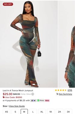 Lost In A Trance Mesh Jumpsuit (medium)