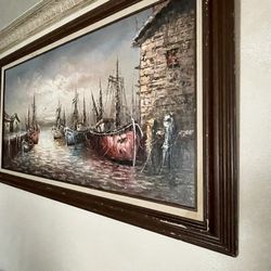 OIL PAINTING SHIPS