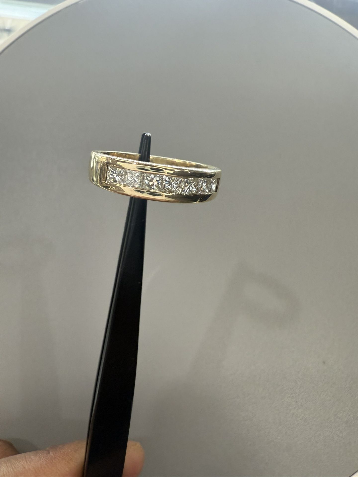 14KYG Princess Cut Diamond Band