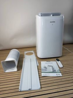 10000 BTU, ZAFRO Portable Air Conditioner 6000 SACC WiFi Remote 47dB Quiet