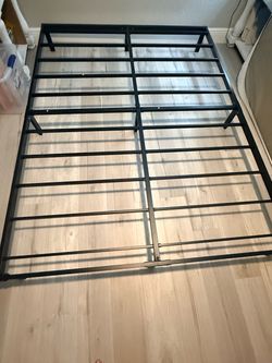 Metal queen bed frame